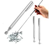 KSJEHW 3 Pièces Baton Aimant Telescopique Outil de Ramassage Extensible Barre Magnétique Aimantée Outil Bâton Rod Extensible Portable Stylo Outil de Ramassage Avec Clip de Poche,Jusqu'à 125cm