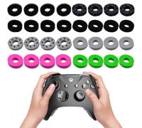 KSJEHW 32 Pièces Anneaux de Précision pour PS5, Steam Deck, PS4, Xbox Series X/S, Xbox One, Switch, Switch OLED, Switch Pro Contrôleur, Bague de Précision avec 6 Niveaux de Résistance Différents