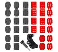 KSJEHW 34 Pièces Adhésif Fixation Attache 3M Autocollant Support Sticker Boucles Vis Accessoires Compatible avec GoPro Hero 12 11 10 Max 9 8 7 6 5 Session DJI Osmo Caméras d'action
