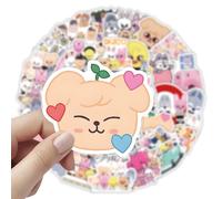KSJEHW 54 Pièces Stickers Kawaii Stray, Autocollants Stray Kpop En Vinyle Imperméables, Stickers Kids Merch, Nouvel Album Sticker Pack, Cadeau Fans, Pour Bouteilles D'Eau, Vélo, Ordinateur Portable