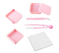 KSJEHW 7 Pièces Plaques de Perles à Repasser Pinces épiler, en Plastique, Plaque Petite Transparente, pour Decorations DIY et Loisirs Créaifs