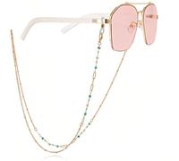 KSJEHW Chaîne de lunettes pour femme Porte-sangle autour du cou, chaîne de lunettes de lecture du soleil pour femme Collier de longe pour masque facial(Style 3)