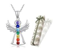 KSJEHW Porte-clés ange gardien porte-bonheur avec pendentif en forme d'ange avec cœur pour examens ou voiture, convient comme cadeau pour femme, petite amie, collègues(2)