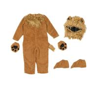 KSJOAIDDE Costume de lion pour enfants, tenue de costumade pour performance sur scène, déguisement d'Halloween, taille L, marron