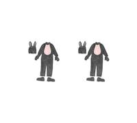 KSJOAIDDE Lot de 2 costumes de lapin d'Halloween pour fête à thème, spectacle, carnaval, taille L
