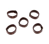 KSJOAIDDE Lot de 5 anneaux de rechange en cuir synthétique Marron foncé 24 mm, 20mm-24mmC, Polyester
