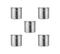 KSJOAIDDE Lot de 5 tasses à médicaments graduées en acier inoxydable pour fête, cuisine, famille, 60 ml