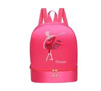 KSJOAIDDE Sac à dos de danse de ballet pour enfants - Sac à dos pour fille - Sac de gymnastique - Rose rouge type B, Rose Rouge Type B, Type B
