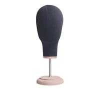 KSJOAIDDE Tête de mannequin pour perruque, chapeau, présentoir pour centre commercial, séchage Noir