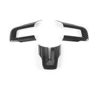 Ksjosji Accessoires Intérieurs Autocollants Noirs Garniture Volant Voiture en Fiber Carbone Accessoires décoration intérieure pour Mustang 2015-2023 Voiture Décalcomanies(Carbon)