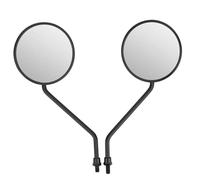 Ksjosji Rétroviseurs latéraux universels rétro Ronds de 8 mm/0,3 po, 2 pièces, Coque ABS + Tige métallique, pour Moto, vélo électrique, Scooter Rétroviseur de Moto