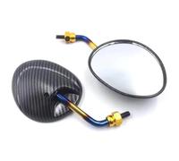 Ksjosji Rétroviseurs réglables en 2 Parties pour Moto, vélo électrique, Scooter, VTT, Couleur métal, 8 mm Rétroviseur de Moto