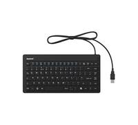 KSK-3230IN (UK) USB Clavier anglais britannique, QWERTY noir membrane en silicone, étanche (IPX7)