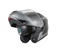 KSK Casque Modulable OS Argent - Double Homologué (P-J) - Homologué ECE R 22.06 - L (59-60cm)