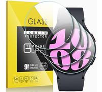 KSKSPE 4 Pièces Protecteur D'écran pour Samsung Galaxy Watch 6 40mm,HD Verre Trempé Pas Bulles Anti-Rayures Protection Écran pour Samsung Galaxy Watch 6 40mm Screen Protection