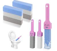 Ksnowqi 9 Pièces Pierre Ponce Brosse WC avec 3 poignées, Pierre Ponce de Nettoyage, Pumice Stone Toilet Cleaner, Brosse de Nettoyage en pierre PonCe pour Baignoire, Lavabo, Douche