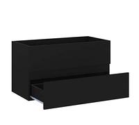 Ksodgun Meuble Lavabo Suspendu Meuble Salle De Bains Meuble sous-Vasque Tiroirs Meuble De Rangement Meubles - 80x38.5x45 cm Noir