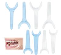 KSOIQPU 8 Pièces Écarteur de Lèvres en Forme de T Ouvre Bouche Dentaire en Plastique Autoclavable Écarteur Bouche Dentaire Transparent pour Adultes et Enfants(4 x Taille S,4 x Taille L)
