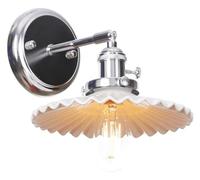 Ksowjdk Applique Murale chromée, luminaire avec Interrupteur Marche/arrêt, Abat-Jour en céramique, Appliques murales intérieures minimalistes, Couloir, Balcon, allée, Chambre à Coucher, Chevet, Lumi