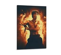 KSOXDAITIP Bruce Lee Flame Poster décoratif sur toile pour chambre à coucher 50 x 75 cm