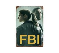 KSOXDAITIP Poster de la série télévisée FBI Saison 2 - Décoration murale moderne en métal - Décoration d'intérieur moderne - Décoration d'intérieur - Pour bar, boutique, cadeau vintage - 30 x 20 cm