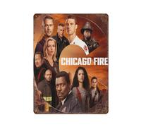 KSOXDAITIP Poster de l'émission télévisée Chicago Fire Saison 9 - Décoration murale moderne en métal - Décoration d'intérieur moderne - Décoration d'intérieur - Pour bar, boutique, cadeau vintage - 40