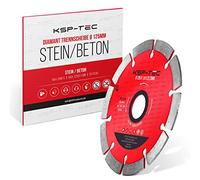 KSP-Tec® Disque à tronçonner de 125 mm pour pierre, béton, maçonnerie - Disque flexible pour meuleuse d'angle et Flex 125 mm (125 mm, disque à tronçonner diamant)