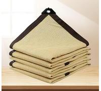 KSQP Filet Anti Chaleur 6x4 Voile d'ombrage Rectangulaire Toile d'ombrage Carrée 3x3 avec Oeillets Filet D'isolation Thermique Filet D'intimité Balcon,beige-2x6m