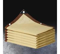 KSQP Filet d'ombrage 5x5 Voile d'ombrage Rectangulaire Toile d'ombrage 3x3 Filet Anti Chaleur pour La Couverture Végétale/Serre/Jardin/Pergola,beige-4x6m