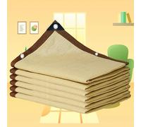 KSQP Filet d'ombrage Extérieur Blanc Voile Dombrage Toile Ombrage Extérieur 4x6 Rectangulaire Filets de Balcon Filet de Protection Contre Le Vent,beige-2x4m