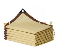 KSQP Filet Ombrage Serre Tunnel Voiles d'ombrage pour Patio Toile Ombrage Extérieur 4x4 Permeable L'air Peut circuler vers et vers Le Bas - sans perçage,beige-6x6m