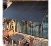 KSQP Voile d'ombrage Rectangulaire 3x3 Filet d'ombrage Voile Ombrage Rectangulaire 4x3 Auvent de Terrasse Filet D'isolation Thermique Filet D'intimité Balcon,black-4x6m