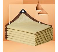 KSQP Voile Ombrage 5x5 Bache pour Pergola avec Oeillets Toile d'ombrage Rectangulaire 5mx3m pour La Couverture Végétale/Serre/Jardin/Pergola,beige-6x8m