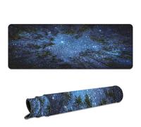 Ksriylm Grand Tapis de Souris De Jeu Coloré XL 31,5 x 11,8 Pouces Tapis Bureau de Souris étanche Base en Caoutchouc Antidérapante Tapis Ordinateur Pour PC, Ordinateur Portable, Souris,Ciel galactique