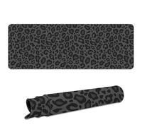 Ksriylm Grand Tapis de Souris De Jeu Coloré XL800 x 300mm étanche Base en Caoutchouc Antidérapante Tapis Ordinateur pour PC, Ordinateur Portable,Souris,Noir