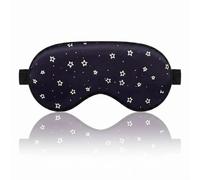 Ksriylm Masque de Sommeil Satin, Masque Nuit Occultant Ultra-Doux à Sangle Réglable, Doux pour la Peau et les Cheveux, Motifs Simple Cache-Yeux Léger pour le Dormir,Voyage & Snooze, Étoile Noire