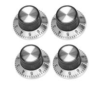 Ksrnsne 4 Pcs PotentiomèTre Pot Pot MéTal avec Plateau 0-9 pour Bouton Arbre 6Mm