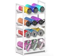 Kssiaz Organisateur de Bouteilles d'eau pour Gobelet Stanley 40 oz avec Poignée, Organisateurs de Garde-Manger Cuisine pour Simple Modern Owala Yeti, Étagère pour Vins, 4 Niveaux pour 12 Bouteilles