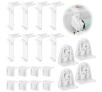 Kssvzz 8 Set Fixation Store Enrouleur sans Percage, Mecanisme de Rechange pour Stores enrouleurs Double, Réglable Supports de Serrage pour Store Fenetre, Battants de Porte