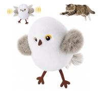 Kssvzz Jouet pour chat, oiseau flottant rechargeable (ne vole pas), frisson réaliste d'un coureur de plage, baby-foot interactif activé par contact avec bande élastique et charge USB
