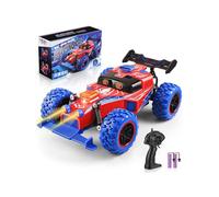Kssvzz Spider Voiture Télécommandée Enfant,1:18 Monster Truck Télécommandé Tout Terrain avec Lumières Sympas,2,4 GHz,15 KM/H Voiture Telecommandé avec 2 Batterie,Jouet Enfant Garçons 3-12 Ans