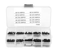 KSTE 1000pcs Vis CROISETTE tête autotaraudeuse boulons Assortiment Kit M1 M1.2 M1.4 M1.7
