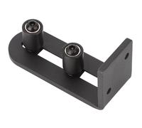 KSTE Sliding Guide au Sol, Guide Porte Coulissante, en Acier au Carbone Réglable Guide Plancher Coulissant for Porte de Grange (double roulement à rouleaux # 2)