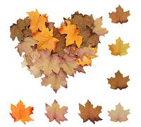 KSTEU Feuilles d'Érable Artificielles 60pcs , Assorties Mixtes Automne Coloré Artificielle Feuilles d'Érable Pour Thanks-Giving, Mariages, Événements, Et Décoration d'Extérieur