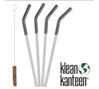 KSTRAWBK-4PK Klean Kanteen Lot de 4 pailles en acier inoxydable avec brosse