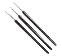 KSTZGTA Lot de 3 pinceaux pour nail art - Pour peinture gel acrylique - Pinceau en nylon - Pour les amateurs de nail art - Pinceaux de pointillage pour ongles - Peinture acrylique - Comme décrit