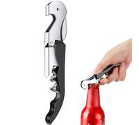 KSUKTSW Tire-Bouchon, Ouvre-Bouteille Acier Inoxydable, Couteau de Sommelier, Ouvre-Bouteille de Vin, 3 en 1 Couteau d'hippocampe pour Sommelier, Serveur, pour Maison, L'Hôtel, Restaurant