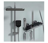 Ksunun Colonne De Douche Thermostatique, SystèMe De Douche avec Affichage De La TempéRature, Ensemble De Douche 4 Fonctions, Pommeau De Douche, Douchette, Robinet Douche Et PulvéRisateur De Bidet