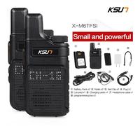 KSUT M6 portable PMR446 FRS talkie-walkie 2 pièces ensemble transmetteur de Station Radio pour enfants dispositif sans fil Radio bidirectionnelle - Type M6 2Sets Add Cable