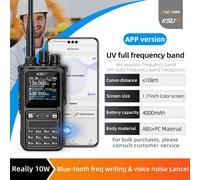 KSUT UV110D talkie-walkie longue portée 10W puissant émetteur-récepteur professionnel Stations de Radio amateur toutes bandes programme d'application Blue-tooth - Type UV110D APP